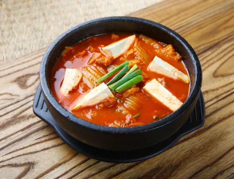 Kimchi and tofu soup (kimchi jiggae)