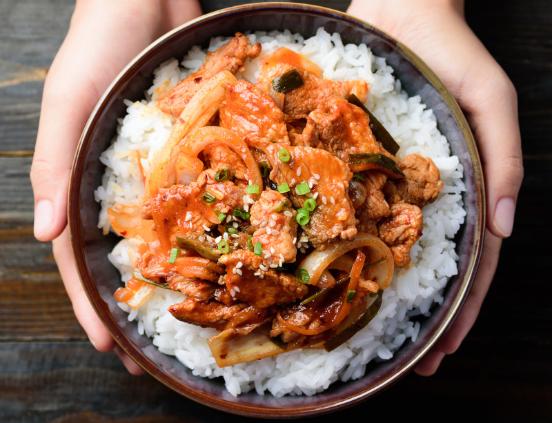 Bienfaits santé kimchi riz porc 