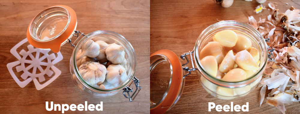 Recipe for Lacto-Fermented Garlic With or Without Peel
