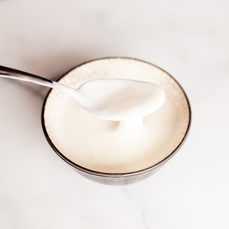 Viili yogurt with a stretchy texture